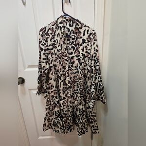 Leopard Print Midi Dress